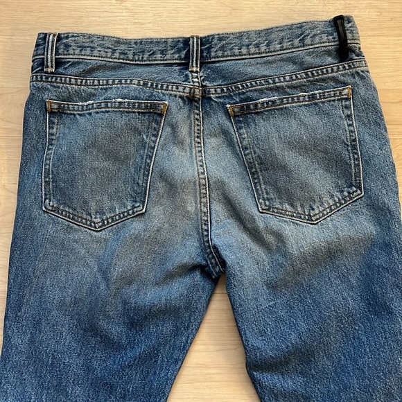 Denim X Alexander Wang Trap Denim Cropped Flare Jeans Size 29 Light Wash Indigo - Picture 12 of 15